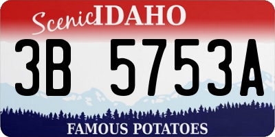 ID license plate 3B5753A