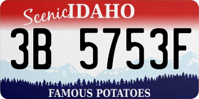 ID license plate 3B5753F