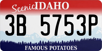 ID license plate 3B5753P