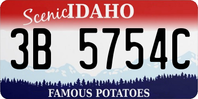 ID license plate 3B5754C