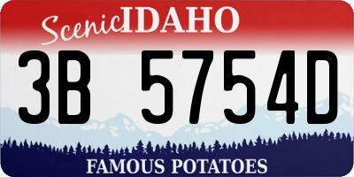 ID license plate 3B5754D