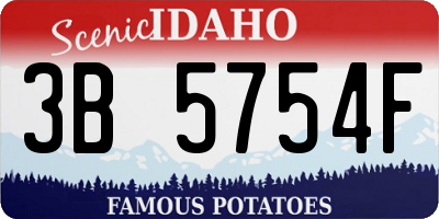 ID license plate 3B5754F