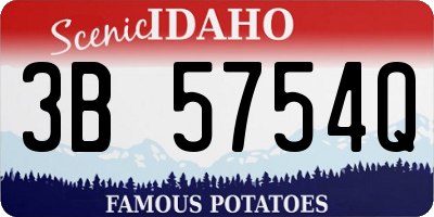 ID license plate 3B5754Q
