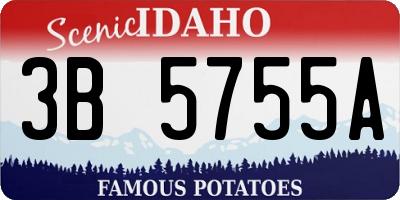 ID license plate 3B5755A