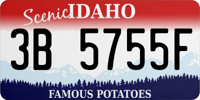 ID license plate 3B5755F
