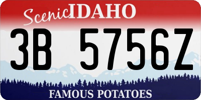 ID license plate 3B5756Z
