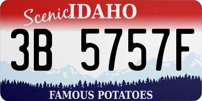ID license plate 3B5757F
