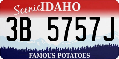 ID license plate 3B5757J