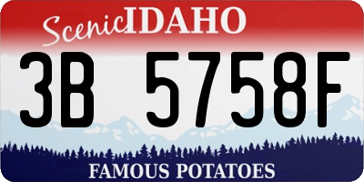 ID license plate 3B5758F