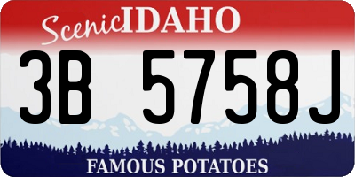 ID license plate 3B5758J