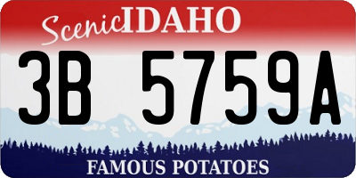ID license plate 3B5759A