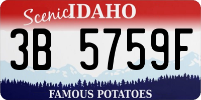 ID license plate 3B5759F