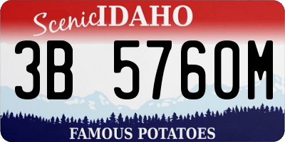 ID license plate 3B5760M