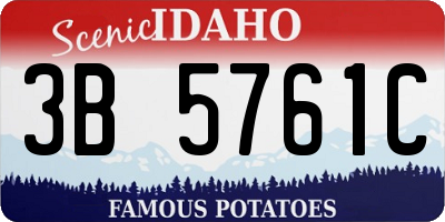 ID license plate 3B5761C