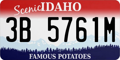ID license plate 3B5761M