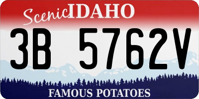 ID license plate 3B5762V
