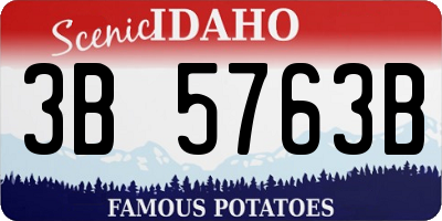 ID license plate 3B5763B