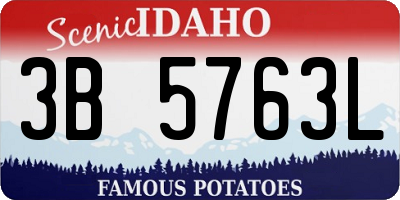 ID license plate 3B5763L