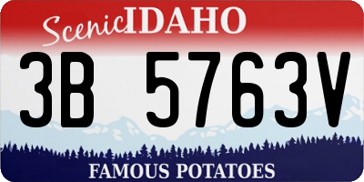 ID license plate 3B5763V