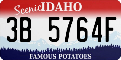ID license plate 3B5764F