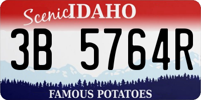 ID license plate 3B5764R