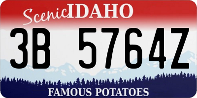 ID license plate 3B5764Z
