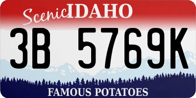 ID license plate 3B5769K