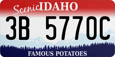 ID license plate 3B5770C