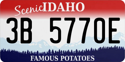 ID license plate 3B5770E