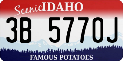 ID license plate 3B5770J