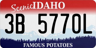 ID license plate 3B5770L