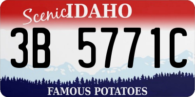 ID license plate 3B5771C