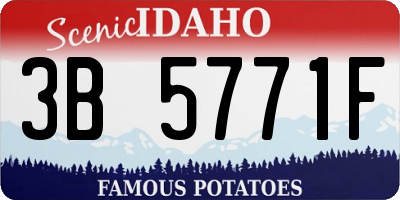 ID license plate 3B5771F