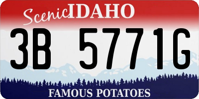 ID license plate 3B5771G