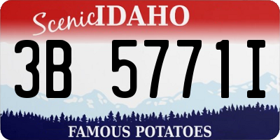 ID license plate 3B5771I