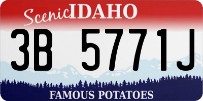 ID license plate 3B5771J