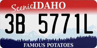 ID license plate 3B5771L