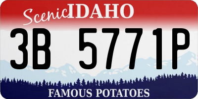 ID license plate 3B5771P