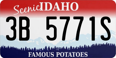 ID license plate 3B5771S