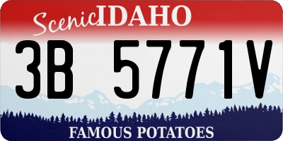 ID license plate 3B5771V