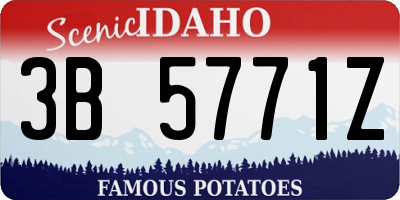 ID license plate 3B5771Z