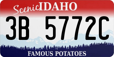 ID license plate 3B5772C