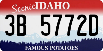 ID license plate 3B5772D