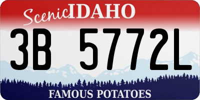 ID license plate 3B5772L