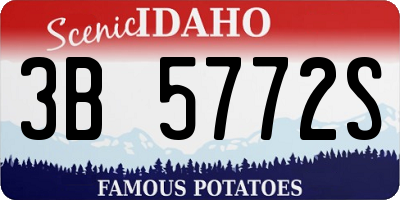 ID license plate 3B5772S
