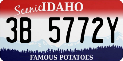 ID license plate 3B5772Y