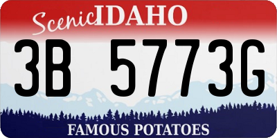 ID license plate 3B5773G