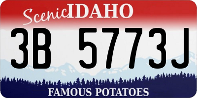 ID license plate 3B5773J