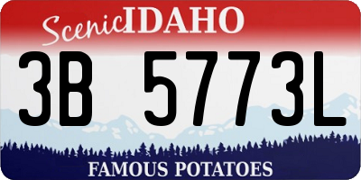 ID license plate 3B5773L