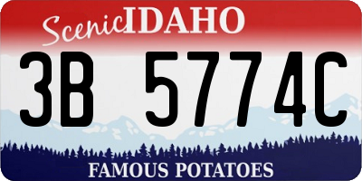 ID license plate 3B5774C
